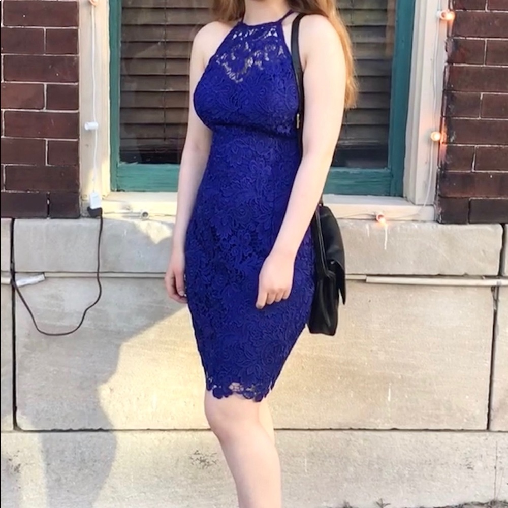Elegant Sapphire Blue Dress